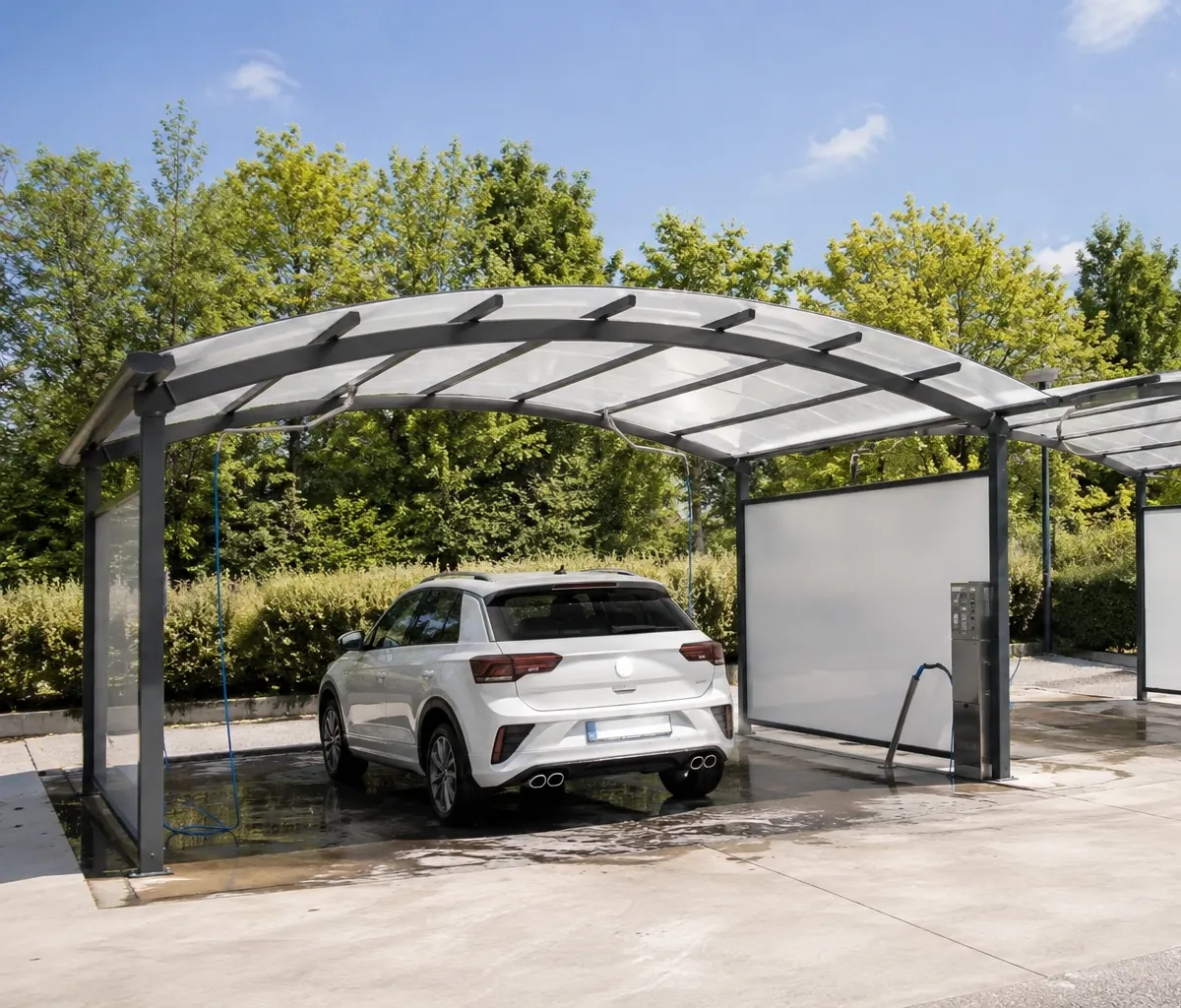 Abri station lavage